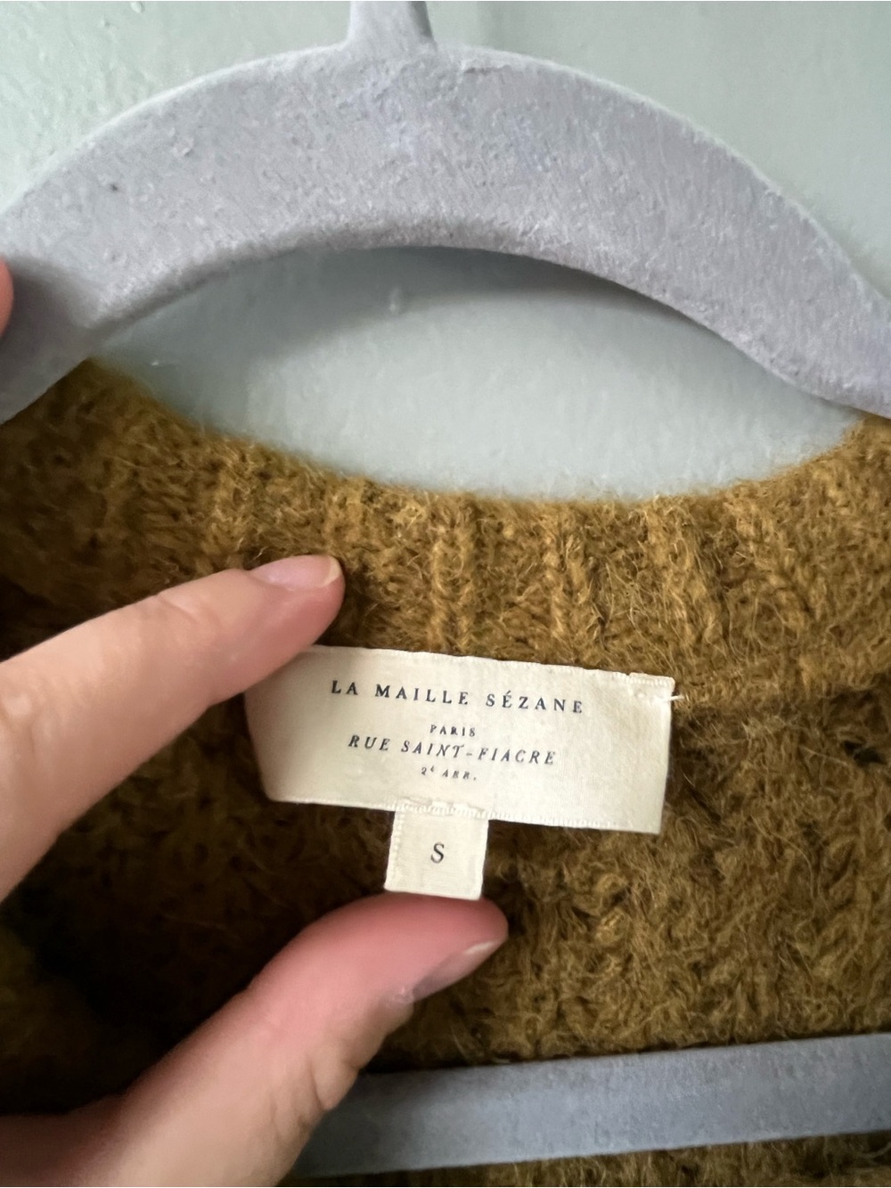 Sezane Emile Cardigan Olive Green - Picture 5 of 6